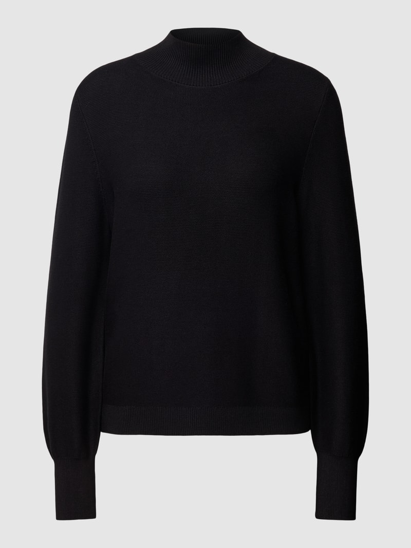 Strickpullover mit Turtleneck in schwarz
