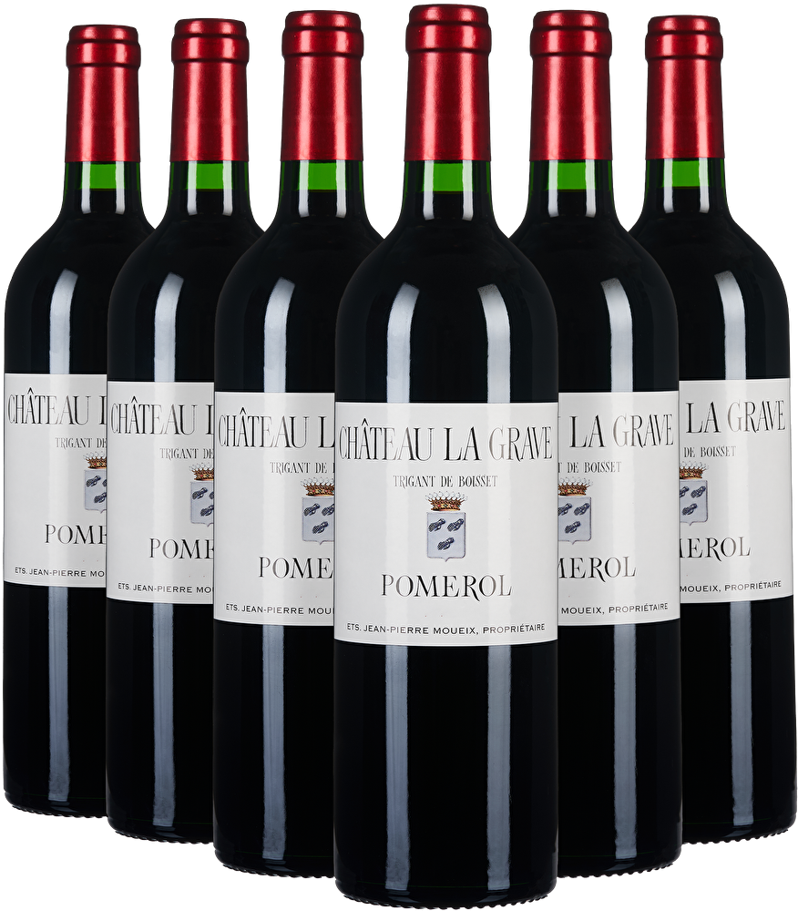 Château La Grave à Pomerol 6 Flaschen Château La Grave à Pomerol 2022 in Holzkiste