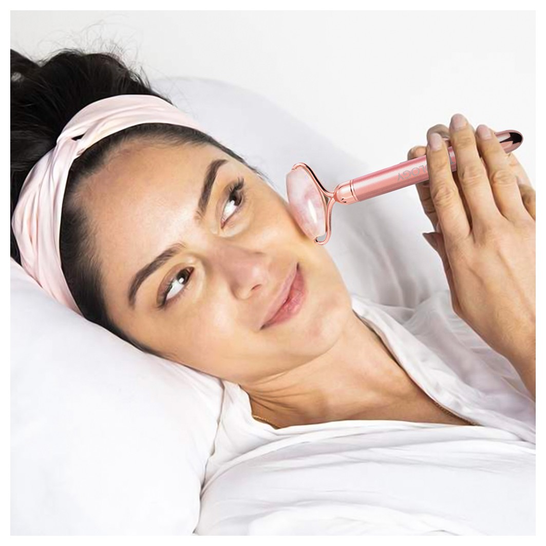 Vibrating Rose Quartz Lifting Roller