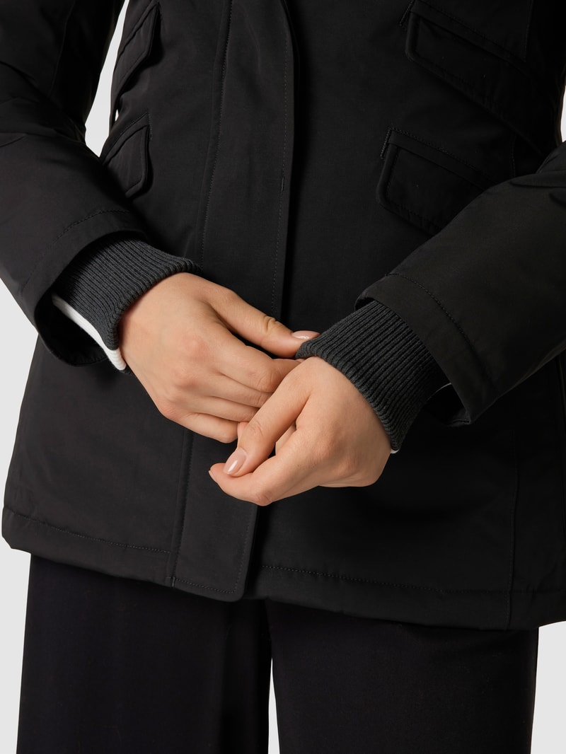 Funktionsjacke mit abnehmbarer Kapuze Modell 'Enterprise' in schwarz