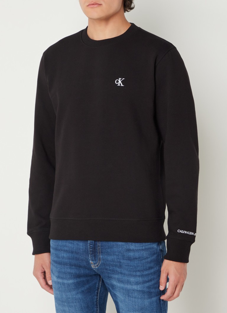 Pulover Calvin Klein cu logo brodat