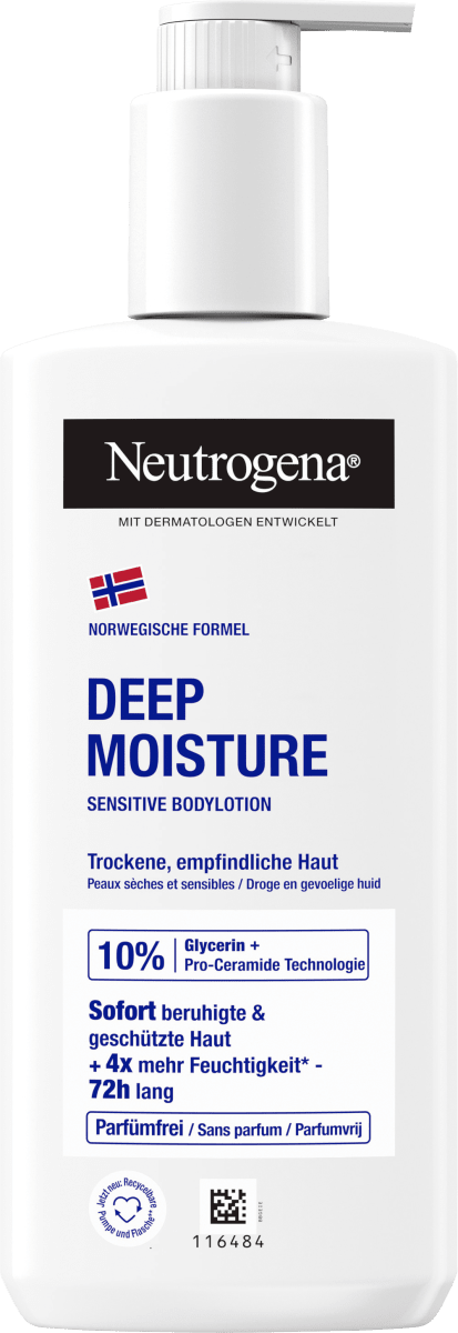 Bodylotion Deep Moisture Sensitive parfümfrei, 250 ml