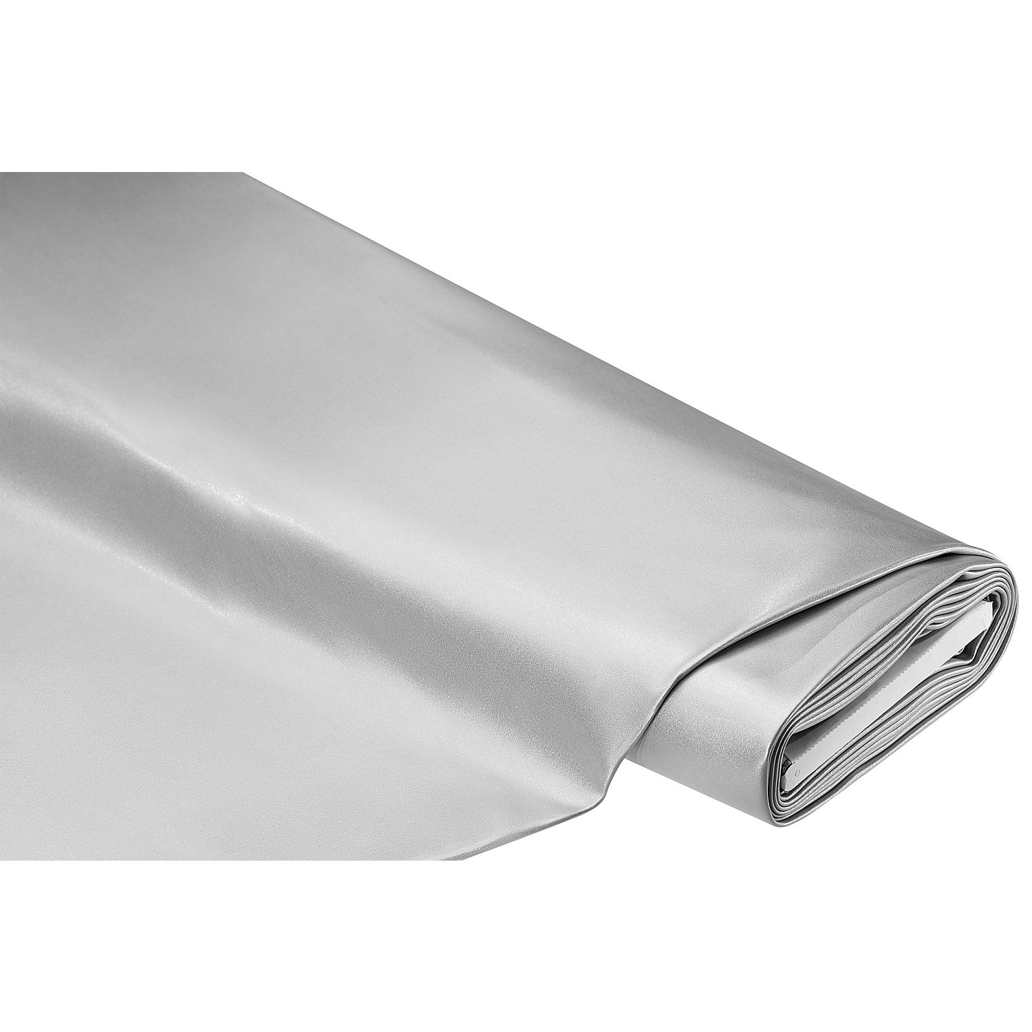 Glattes Kunstleder, silber-metallic