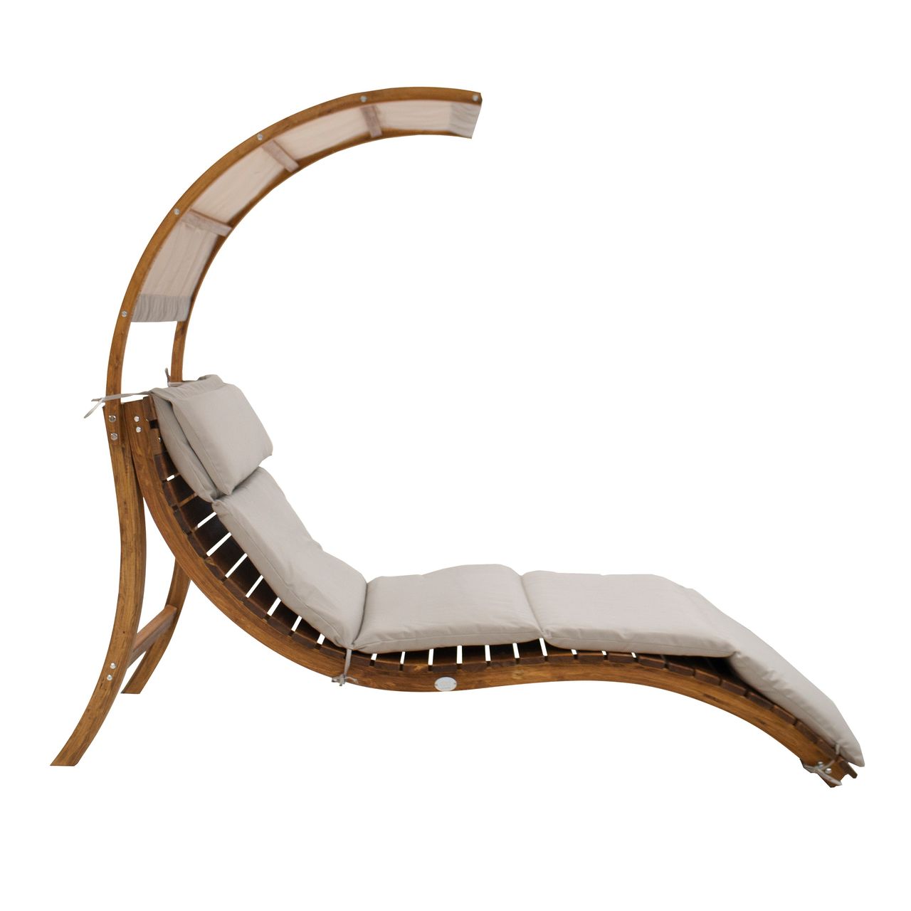 AXI Salina Liegestuhl mit Sonnenschirm Beige
