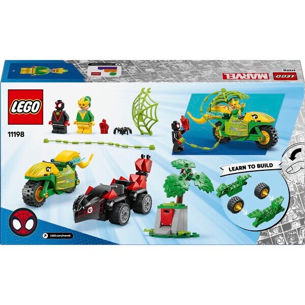 LEGO Marvel 11198 Vrtenje in elektro lov z dinozavrskimi vozili