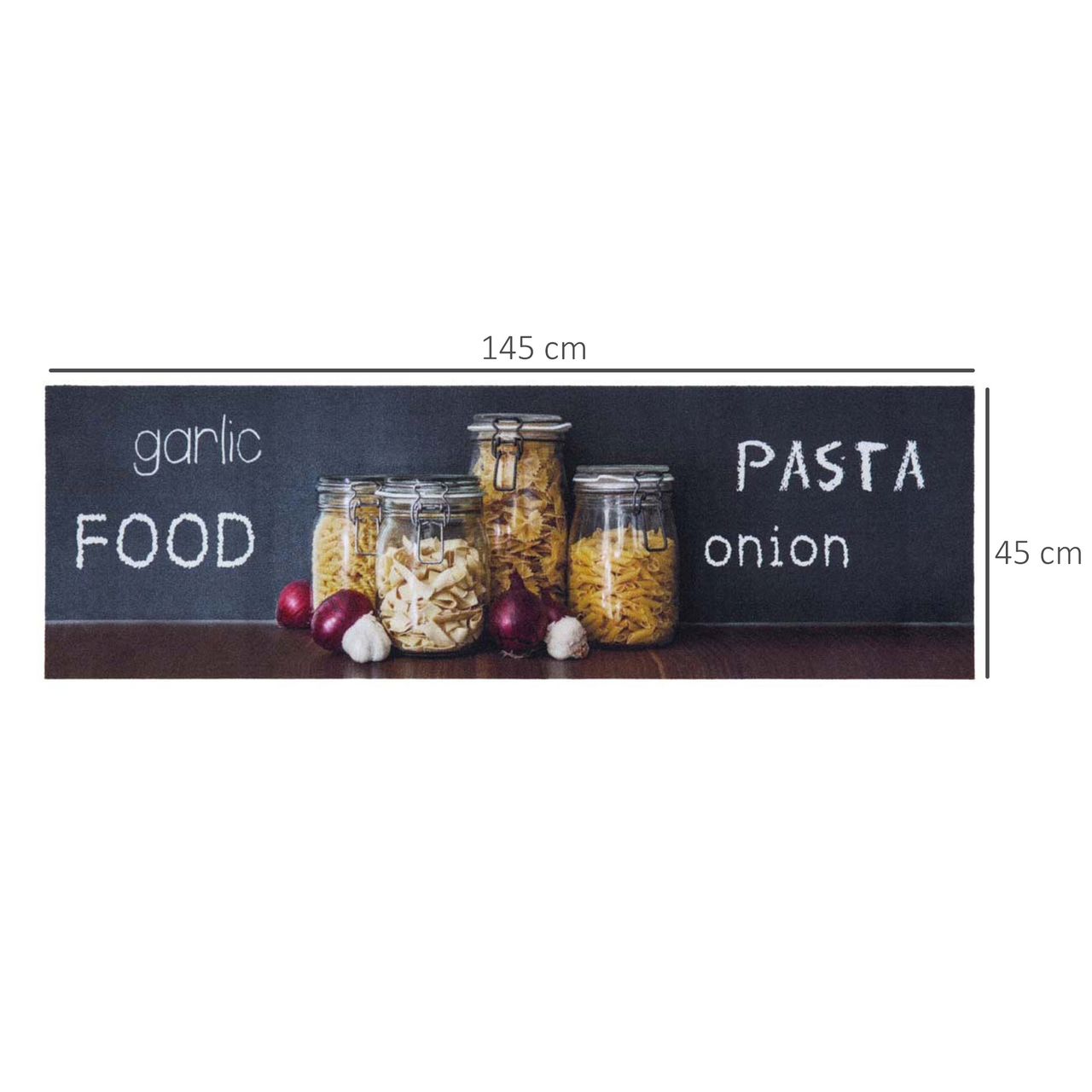 HOMCOM Läufer Pasta 145 x 45 x 0,5 cm