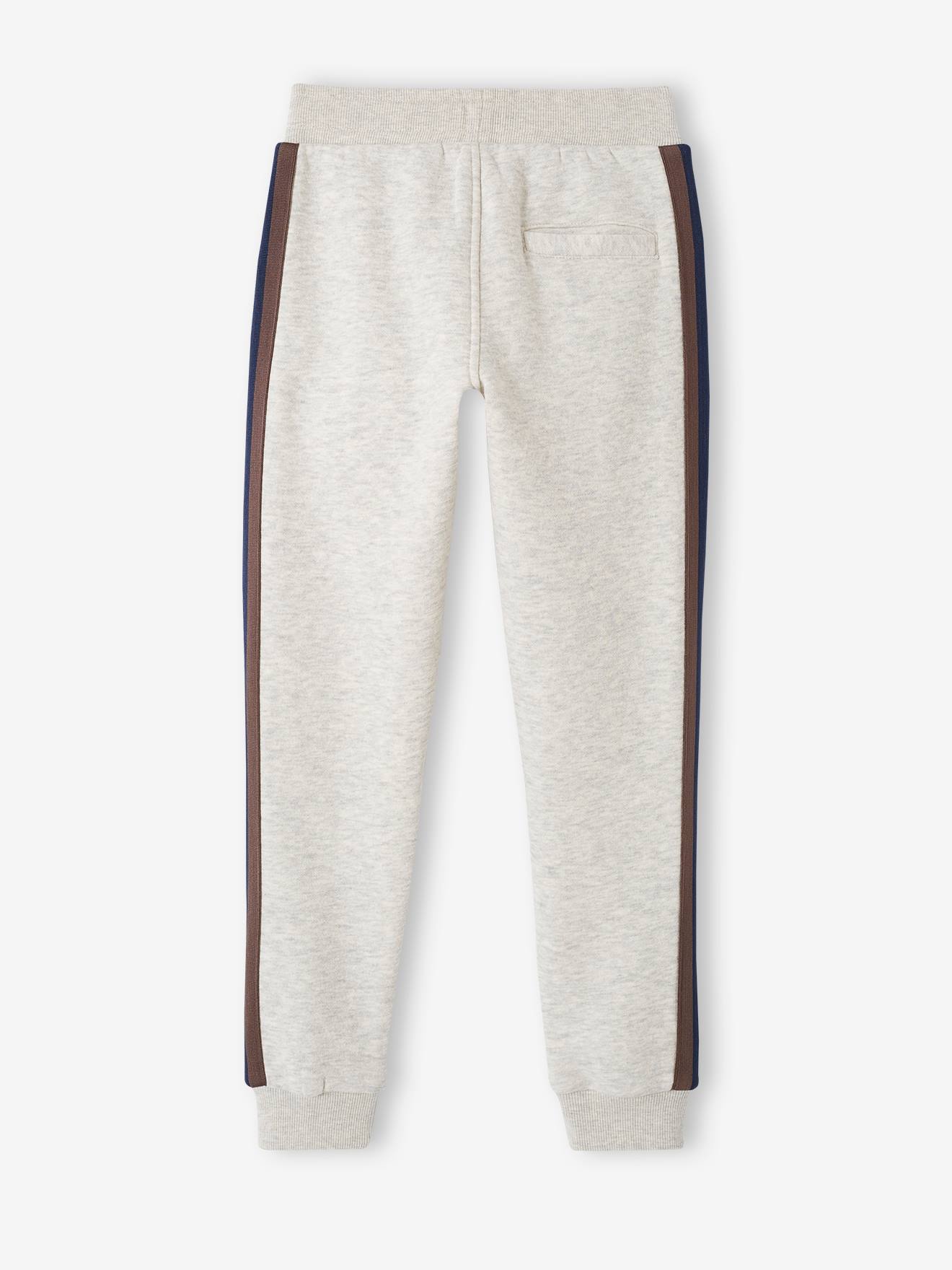 Vertbaudet Jungen Joggpants mit Seitenstreifen - beige meliert