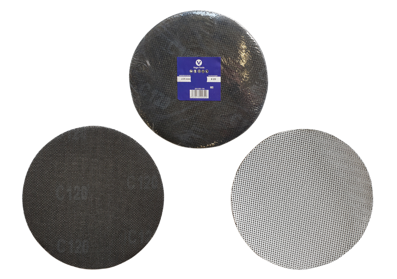 Vago-Tools 25x Schleifgitter 225mm Schleifteller Schleifscheiben K 60 Gitternetz