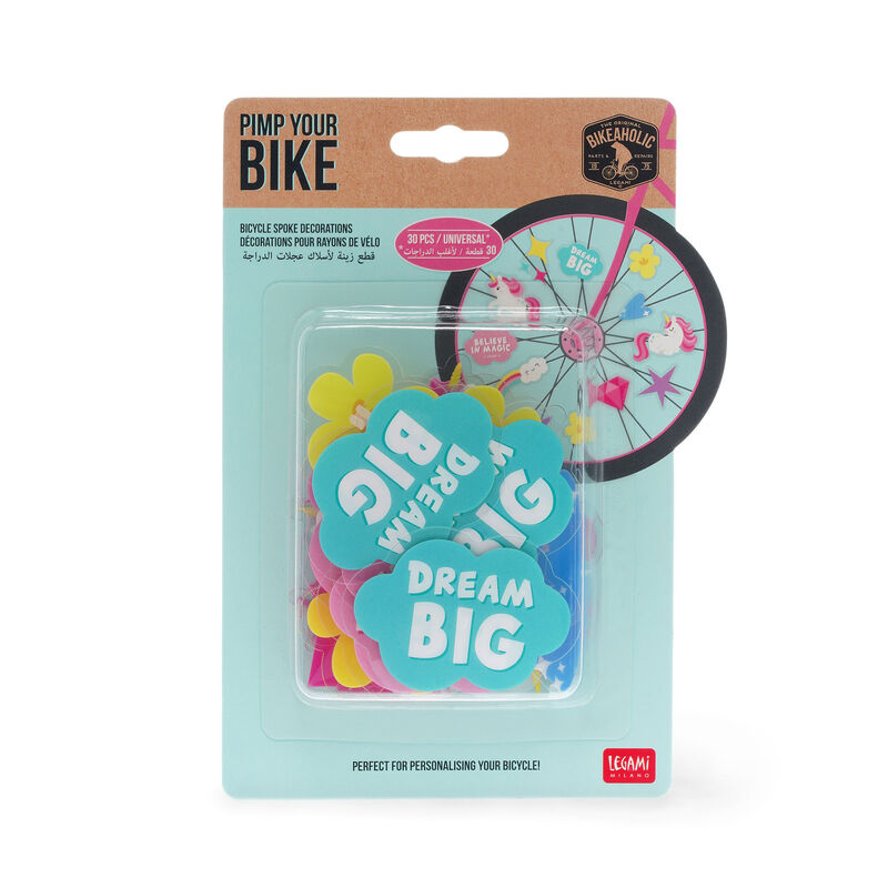 Sada 30 dekorácií na špice bicykla