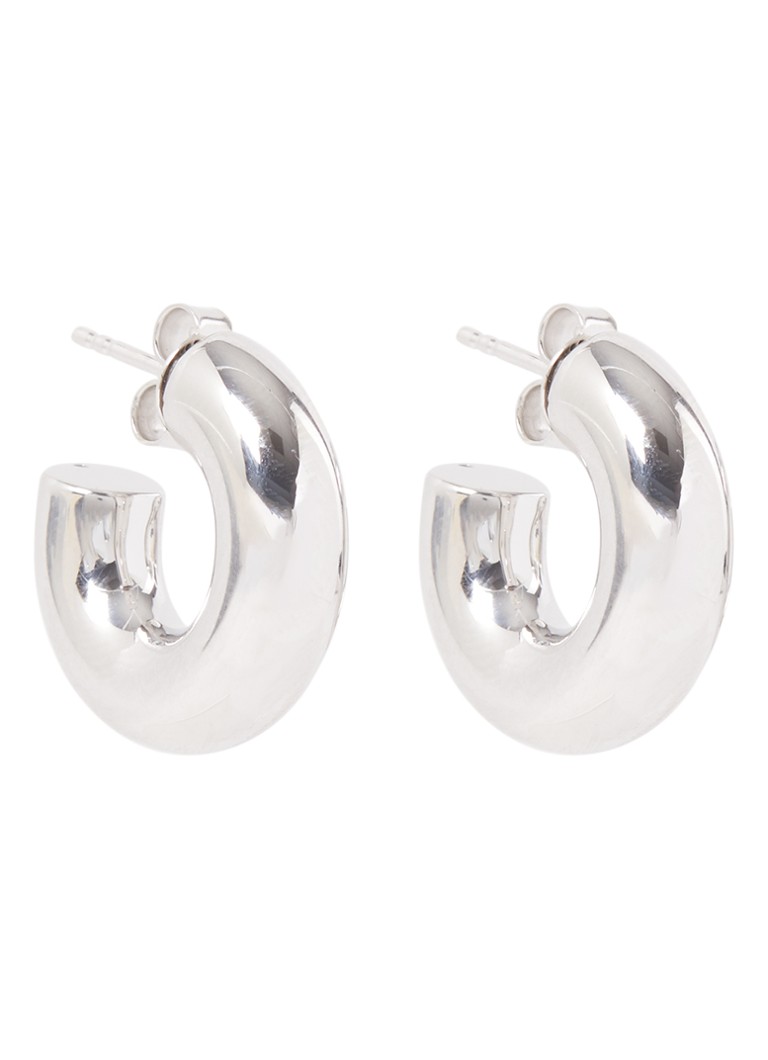 Missoma Chubby Medium silver hoop earrings