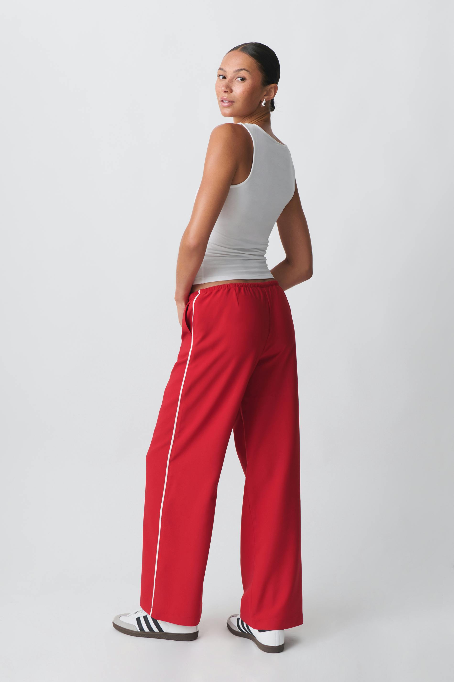 Relaxed stripe trousers
