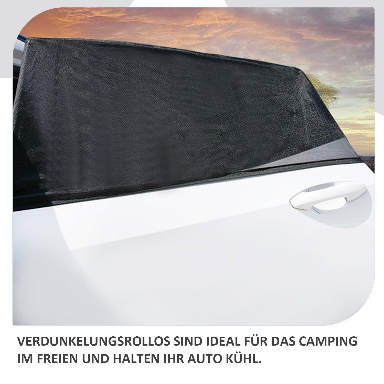TOPMELON Autosonnenschutz Stretch Auto Atmungsaktive Mesh Seitenvorhänge