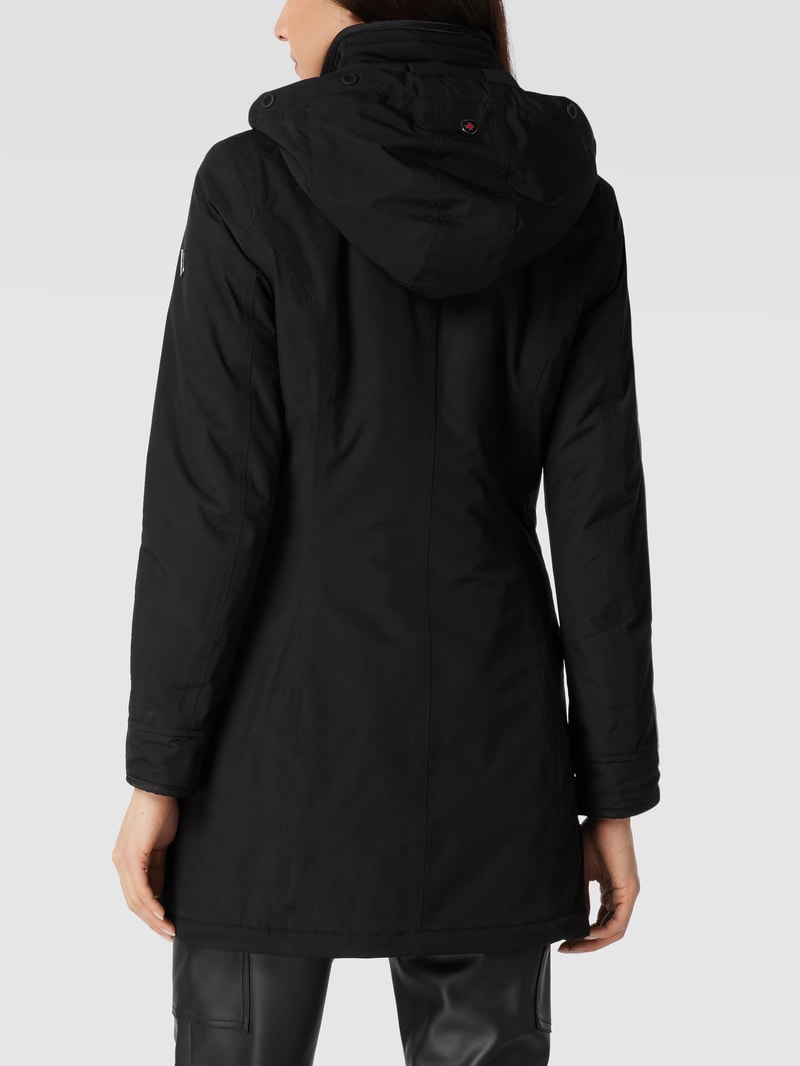 Jacke mit Label-Applikation Modell 'Westwind' in schwarz