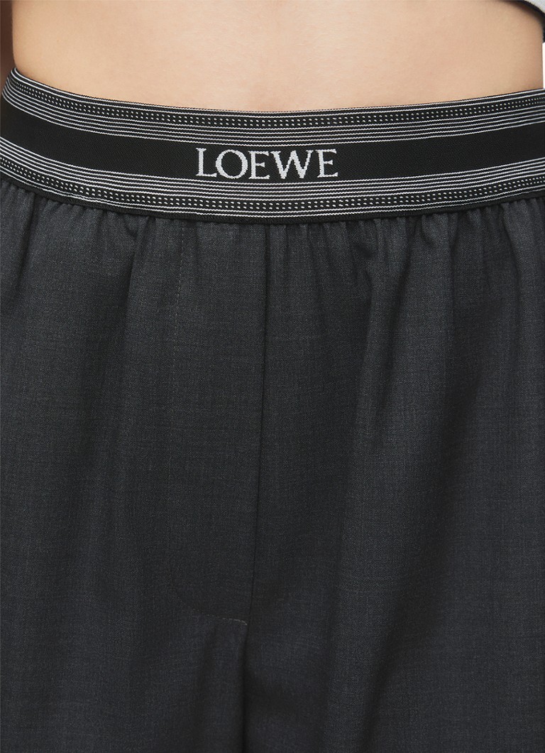 LOEWE Korkeavyötäröiset, leveälestiset culottes-housut villasekoitteesta