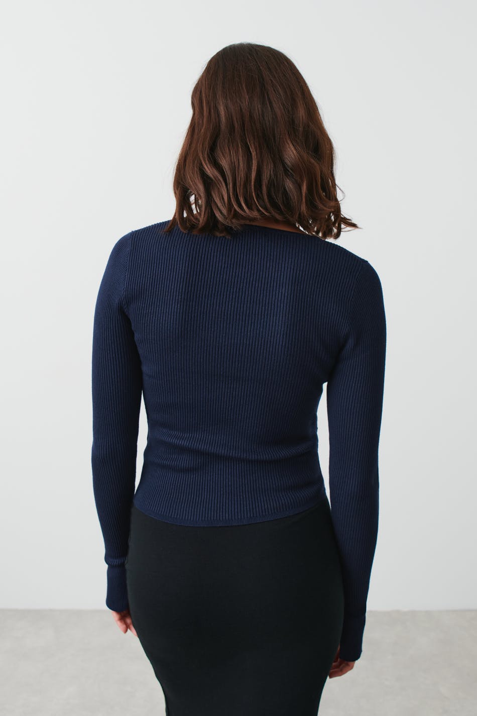 Rib knitted top