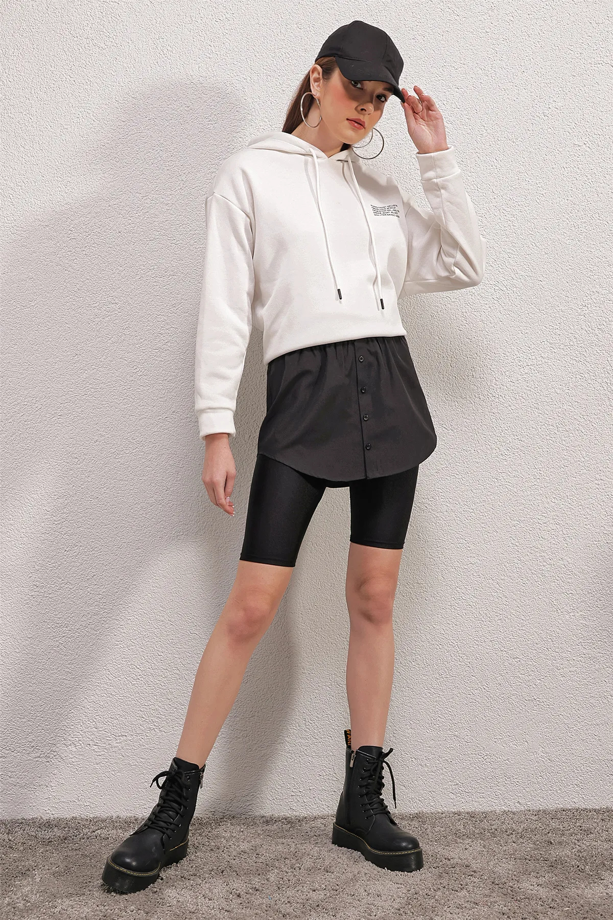 Bigdart  1888 Sweatshirt-Unterhemd-Hemdrock – Schwarz