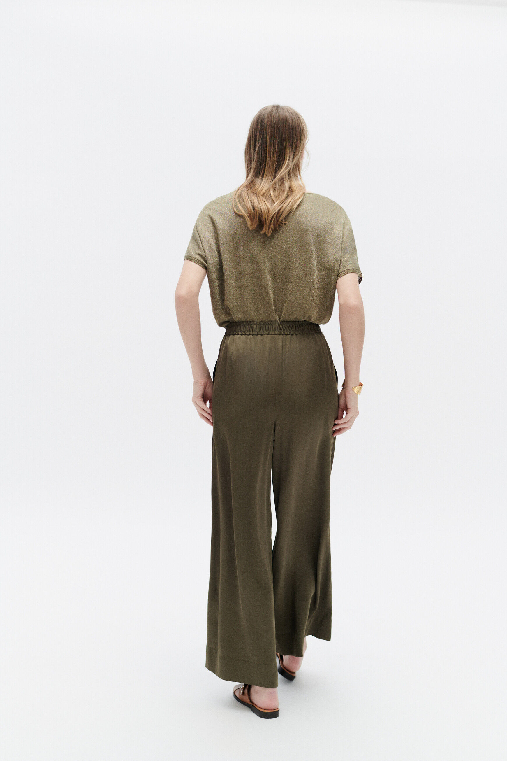 Pantalon phenry vert olive femme