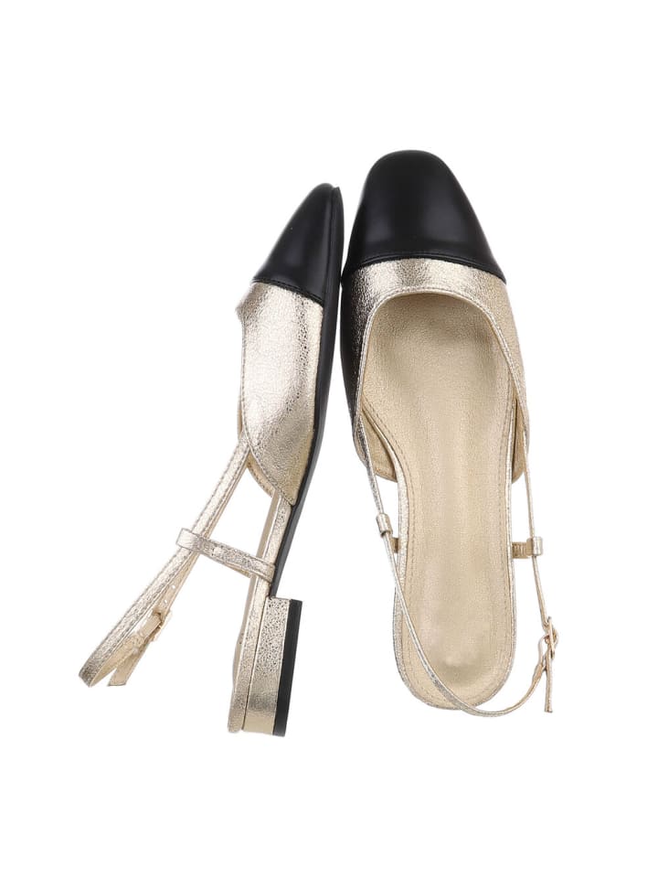 Ital-Design Pump in Gold und Schwarz günstig kaufen 37