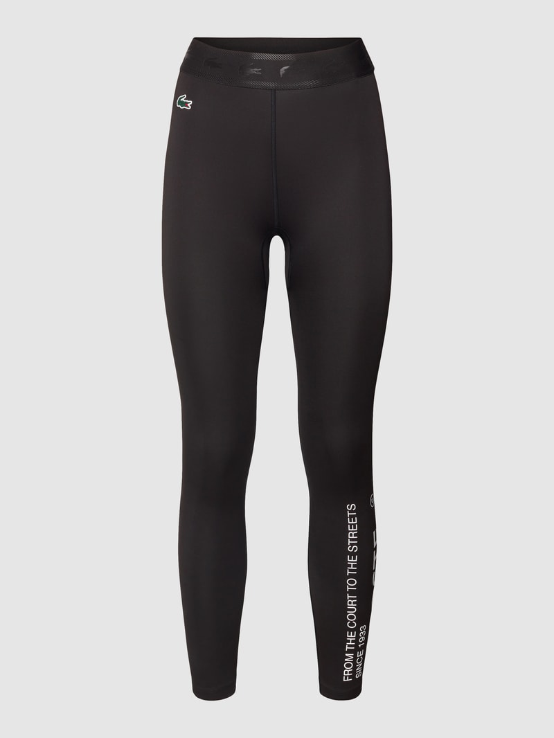 Leggings mit Statement-Print in schwarz