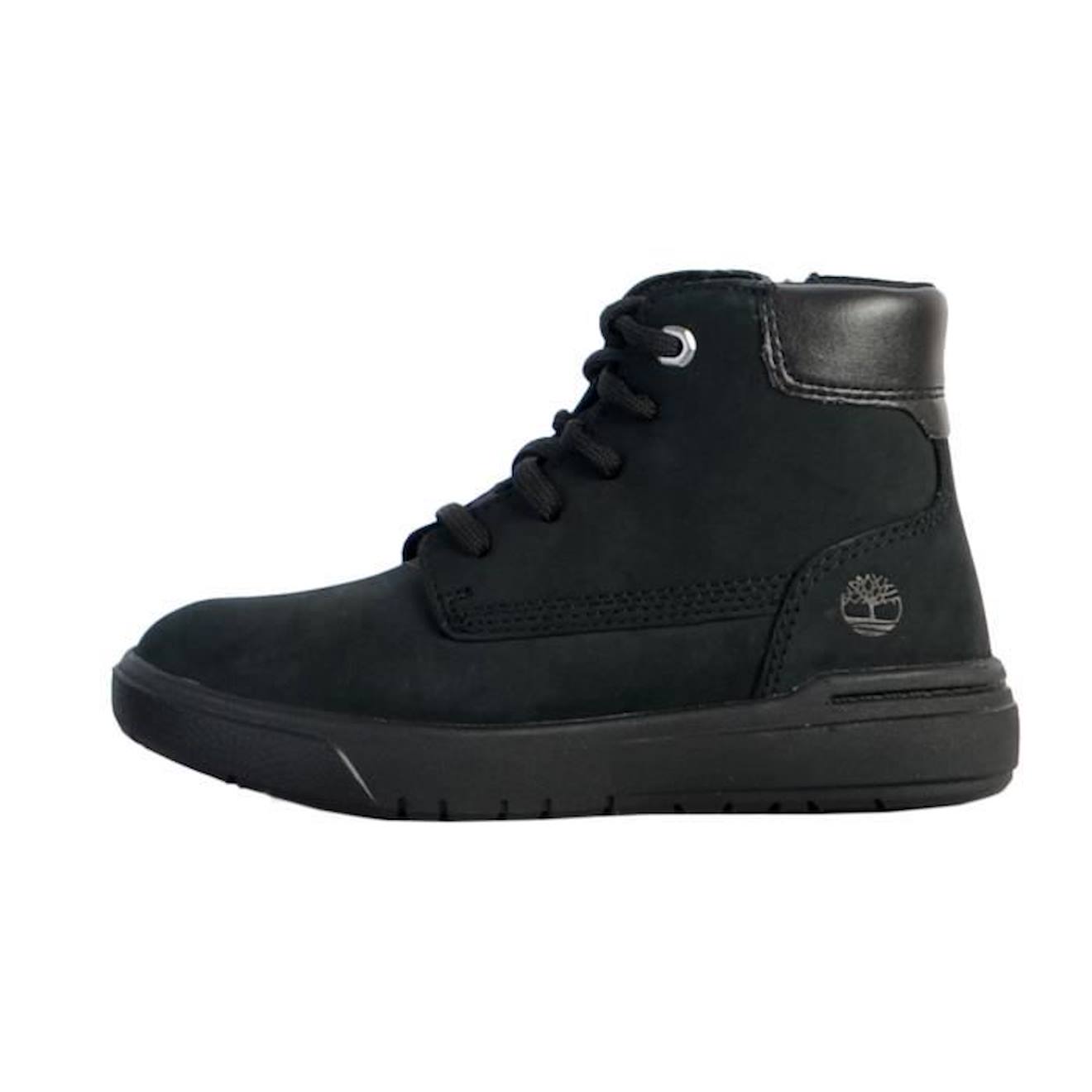 Basket Montante Cuir Junior Timberland Seneca Bay 6 In Side Zip noir