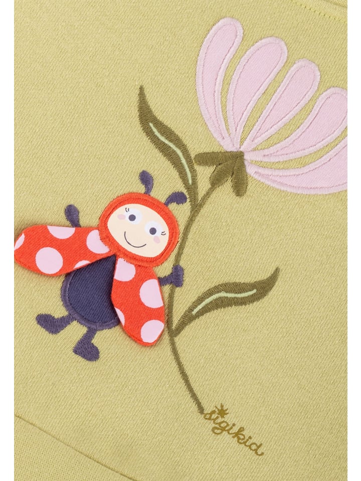 Sigikid Sweatshirt happy ladybug in Grün günstig kaufen