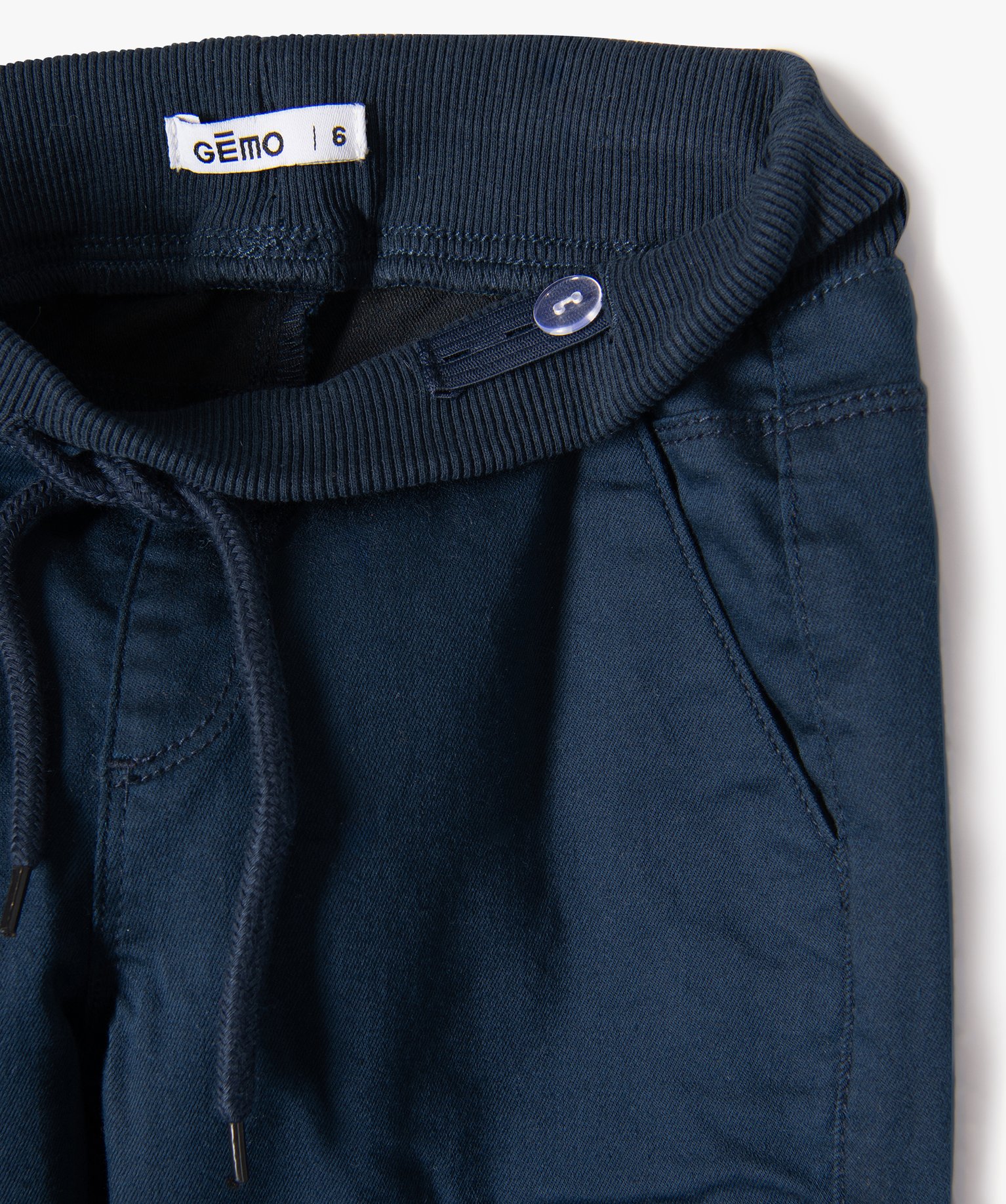 Pantalon multipoches en matière résistante Garçon marine | GEMO
