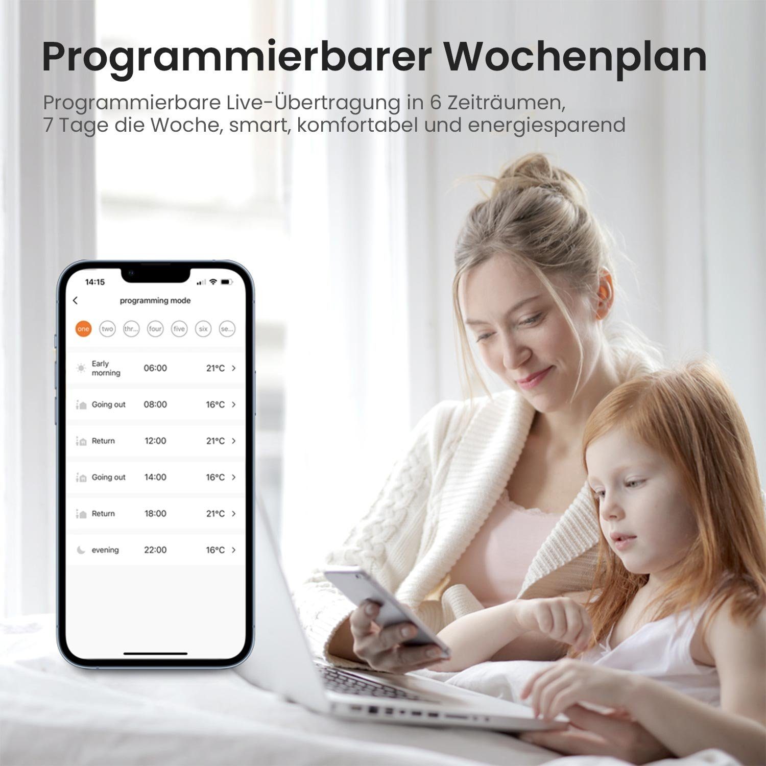 TOPMELON Heizkörperthermostat Zigbee Smart Heizung Thermostat, Energiesparen