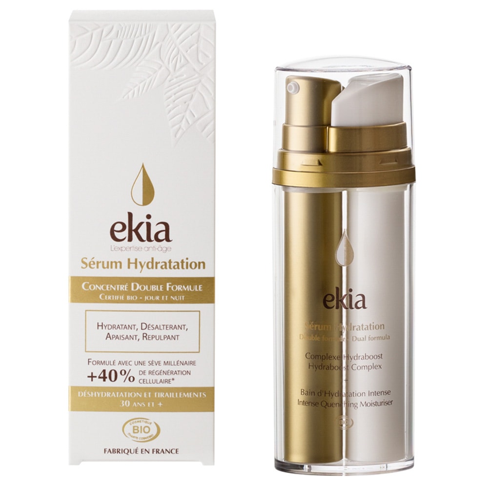 ekia Sérum hydratation double formule Concentré Double Formule - Certifié Bio