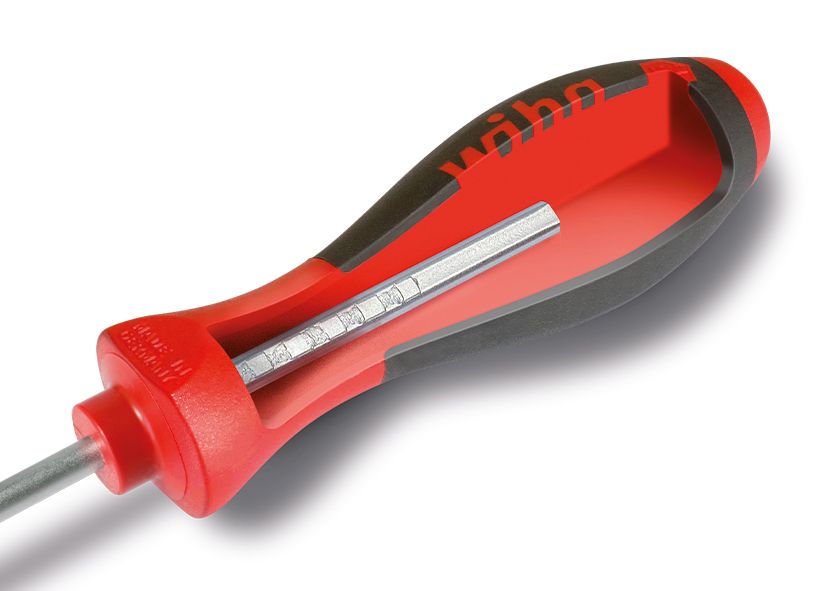 Juego de destornilladores Wiha 01034 SoftFinish con llave hexagonal y vaso de 5 piezas.