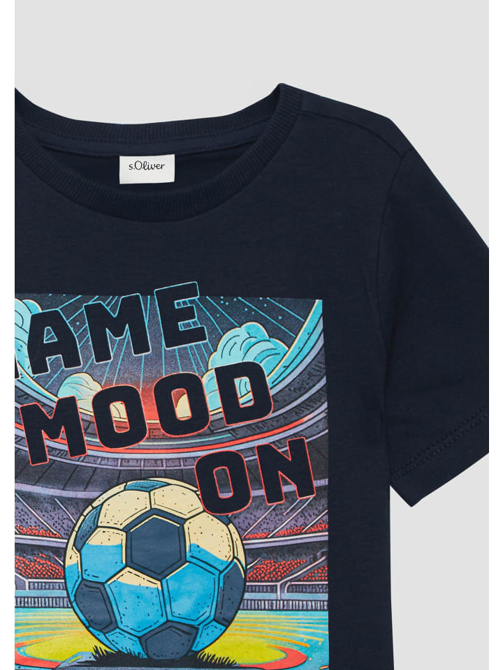 s.Oliver T-Shirt kurzarm in Blau günstig kaufen