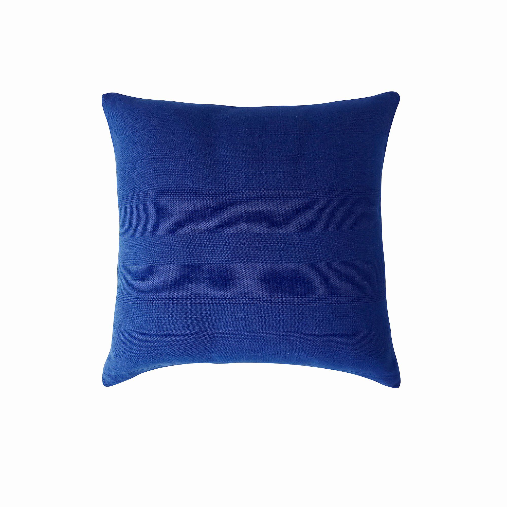 Housse coussin unie coton tissage artisanal