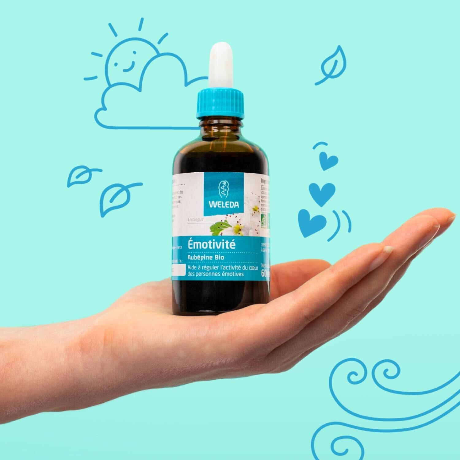 Weleda EPB® Aubépine Bio Émotivité - Complément Alimentaire Naturel - 60 ml