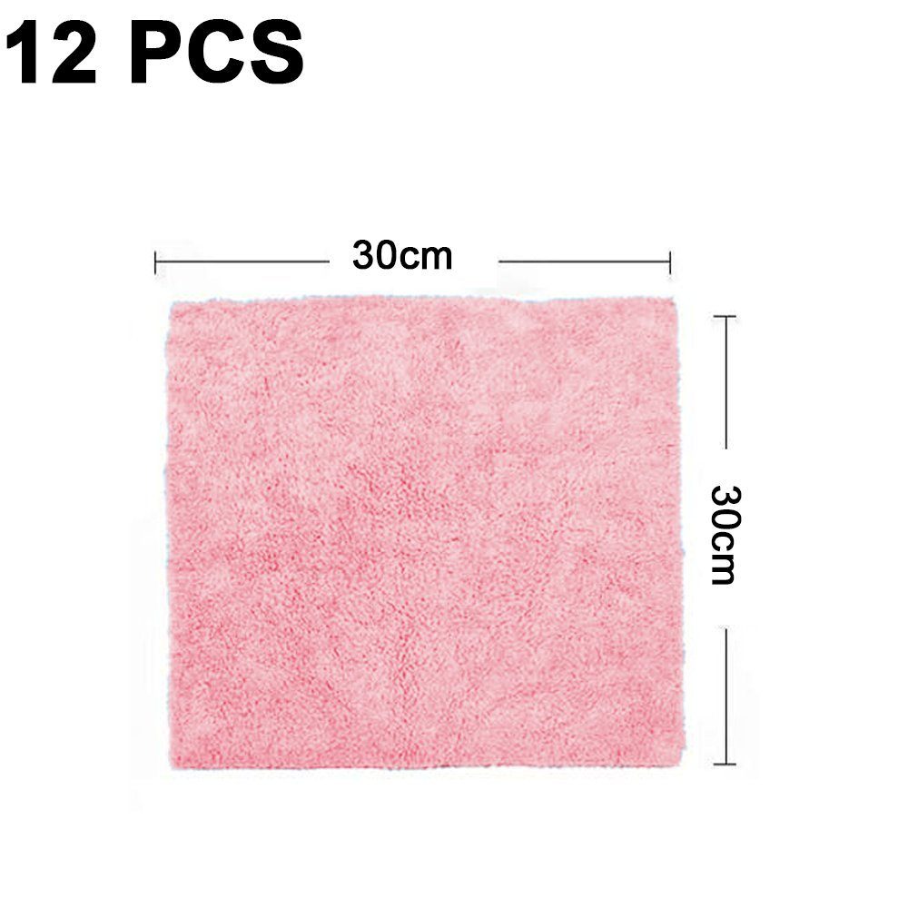 FeelGlad Badetuch Set aus 12 Badetüchern ca. 30x30 cm, (12-St), weich und dick