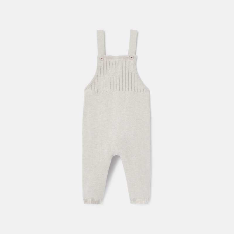Ensemble salopette et t-shirt beige naissance Absorba
