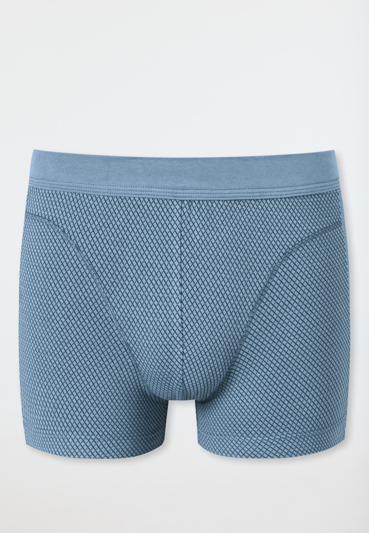 Shorts Organic Cotton gemustert blaugrau - Comfort Fit