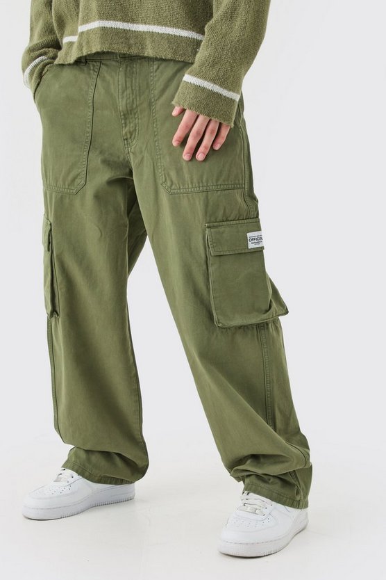 Cargo-Hose mit Reißverschluss und Etikett