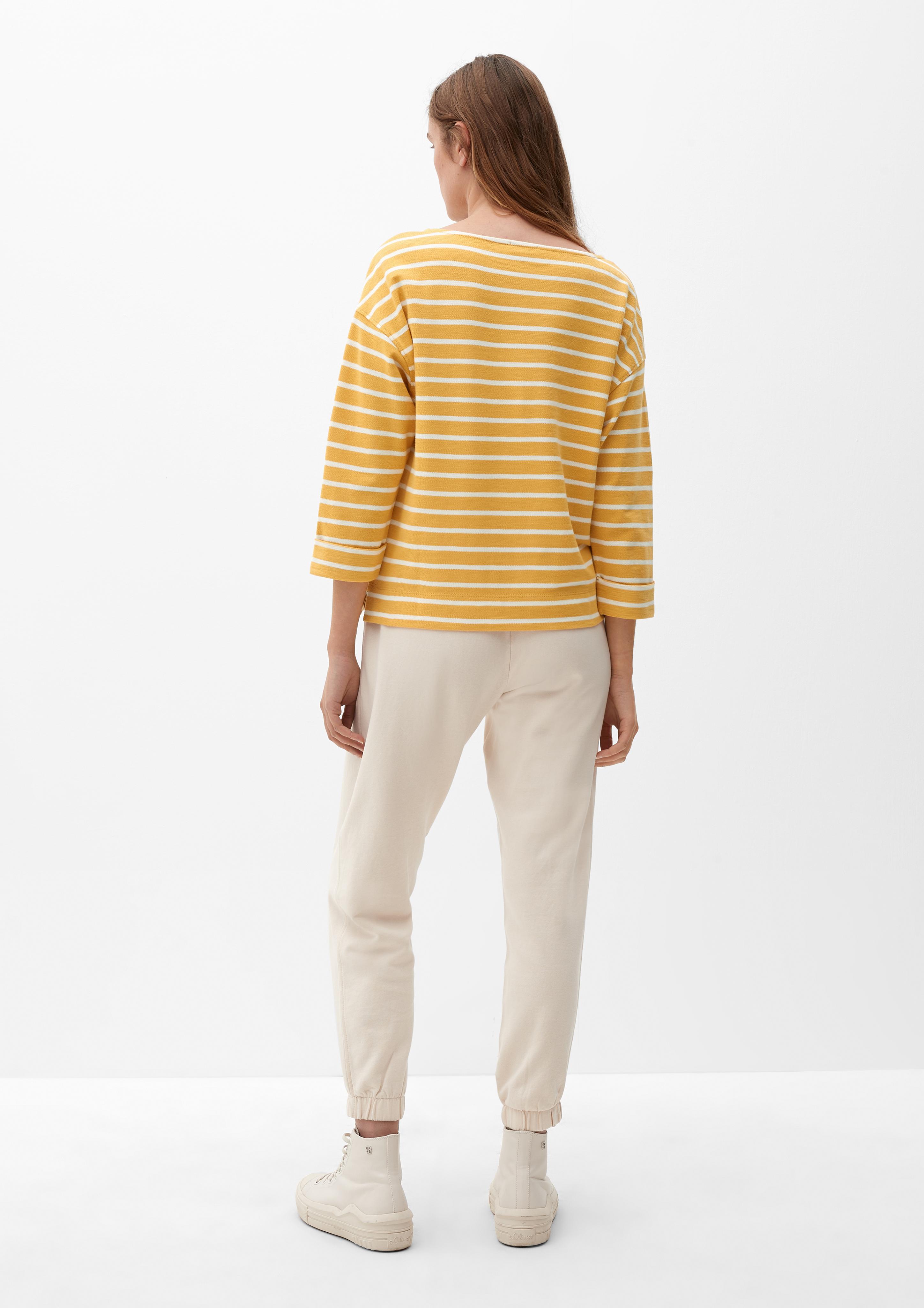 Streifenshirt mit Webstruktur  2121513-16H2