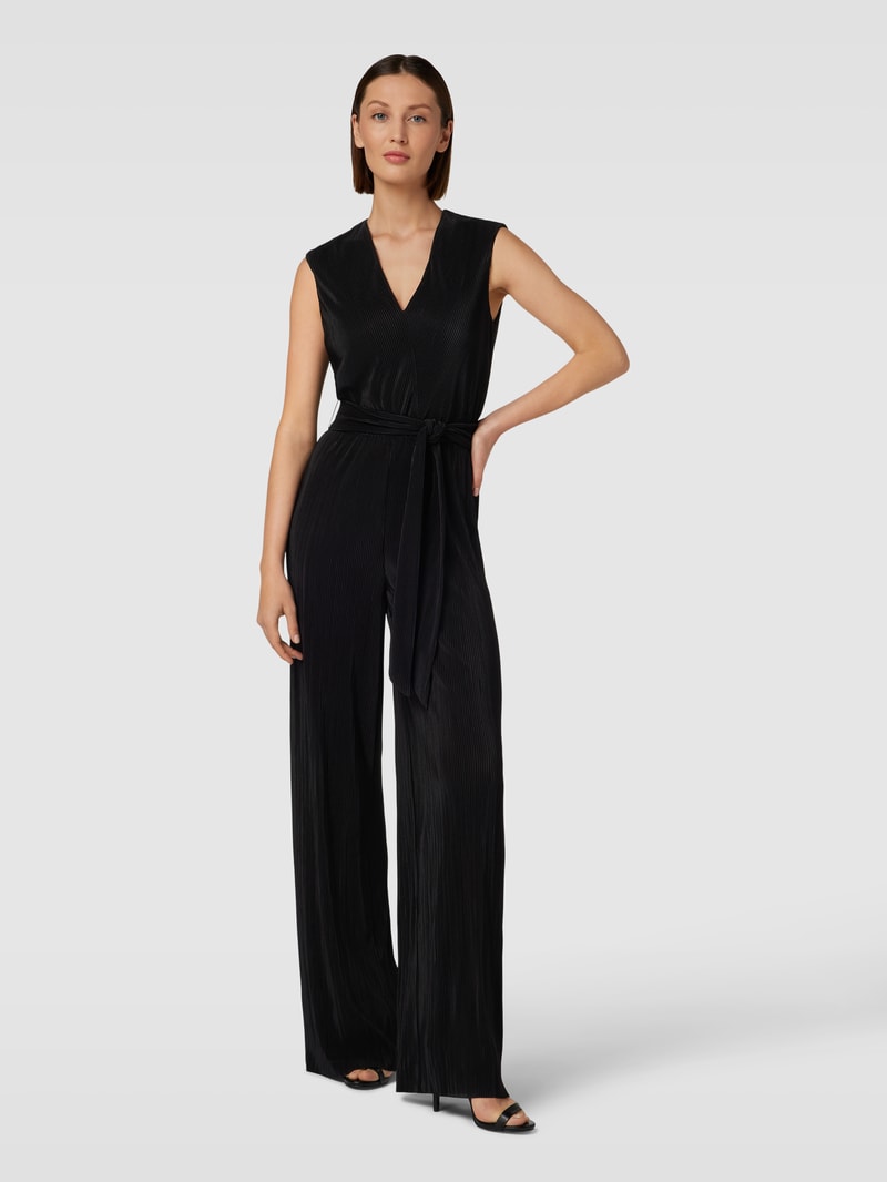 Jumpsuit mit Bindegürtel in black