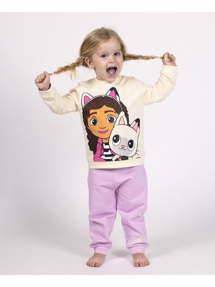 Gabby's Dollhouse 2tlg. Outfit Sweatshirt & Hose Gabby´s Dollhouse in Weiß-Rosa günstig kaufen 92