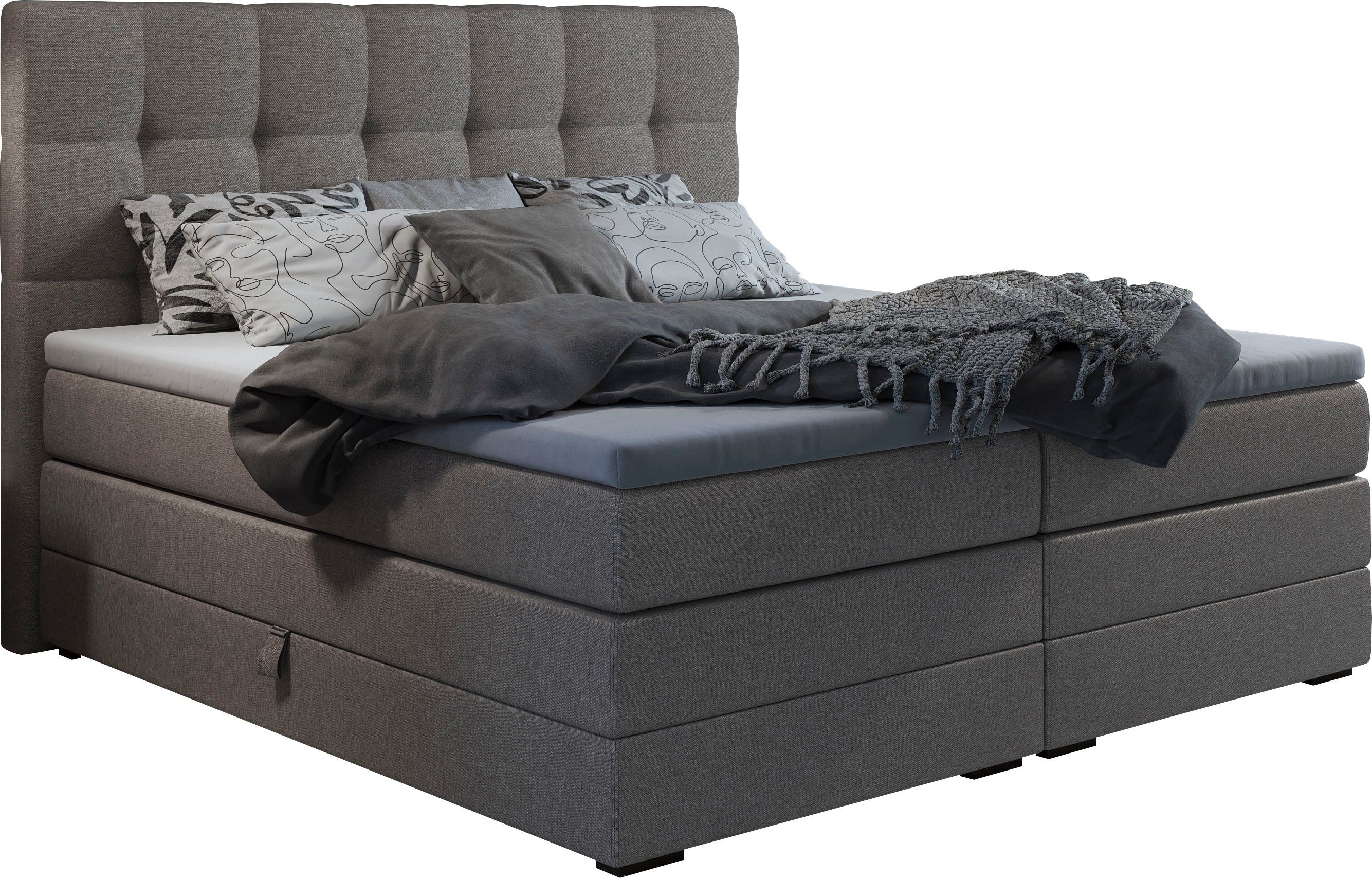 Schlaraffia Boxspringbett Aida, mit Stauraum 180x200, inkl. BULTEX® Topper, Fuß in Schwebeoptik