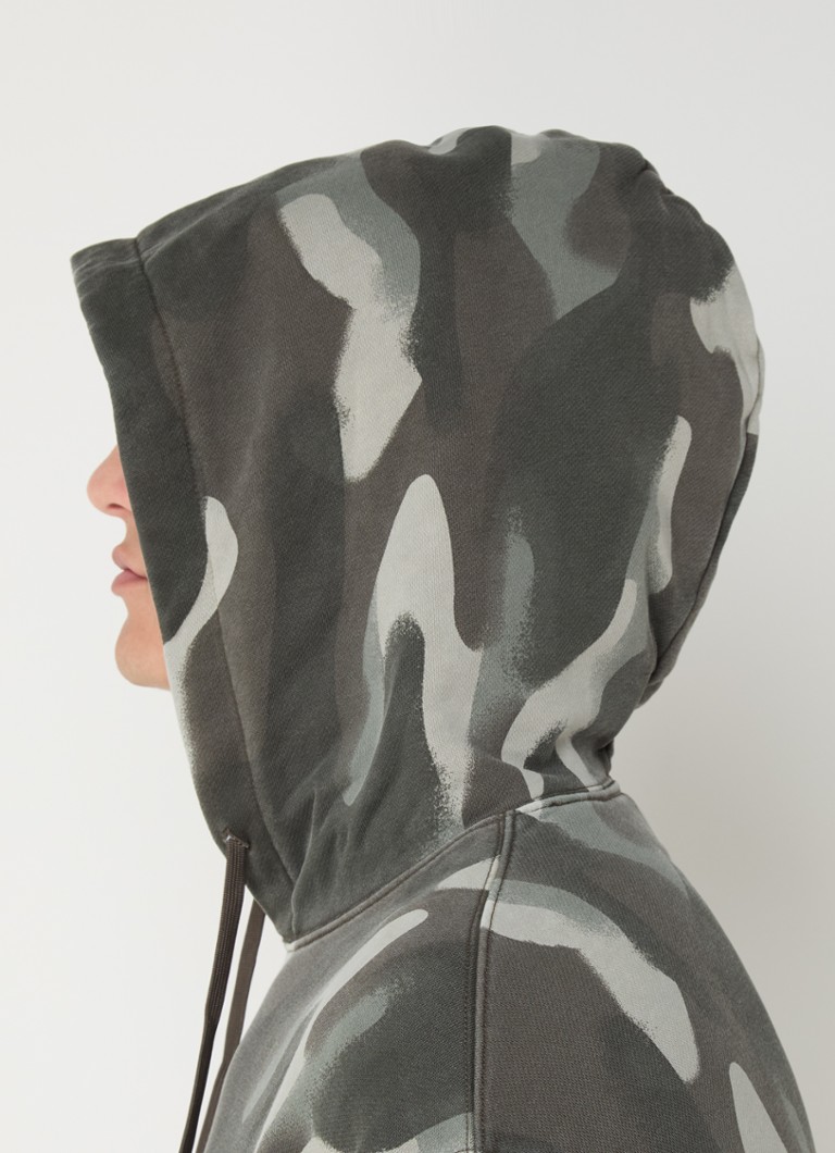 Armani Exchange Hoodie with camouflage print and chest pocket