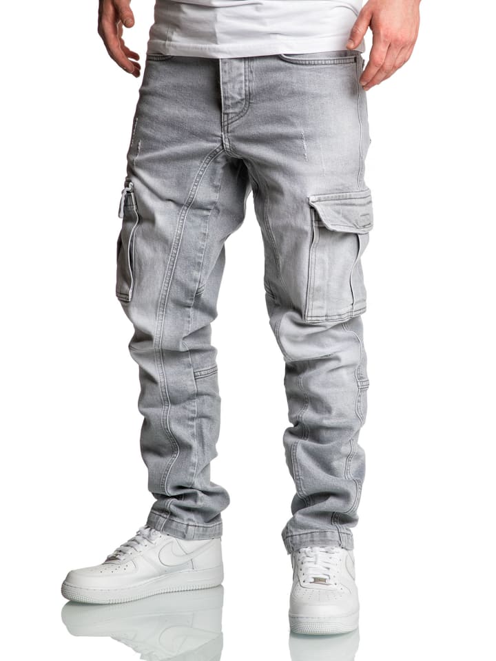 Amaci&Sons Jeans Regular Slim CARY in Hellgrau günstig kaufen