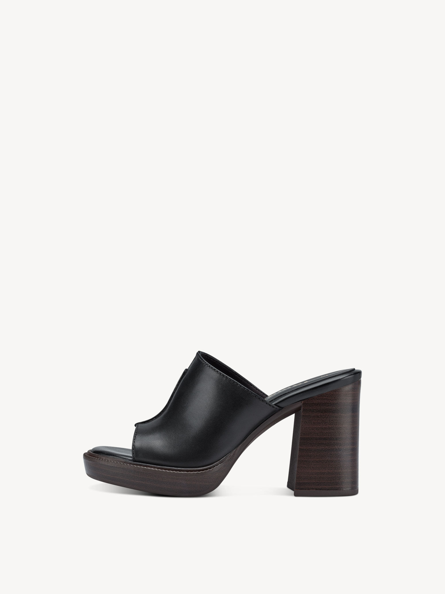 Mule en cuir - noir