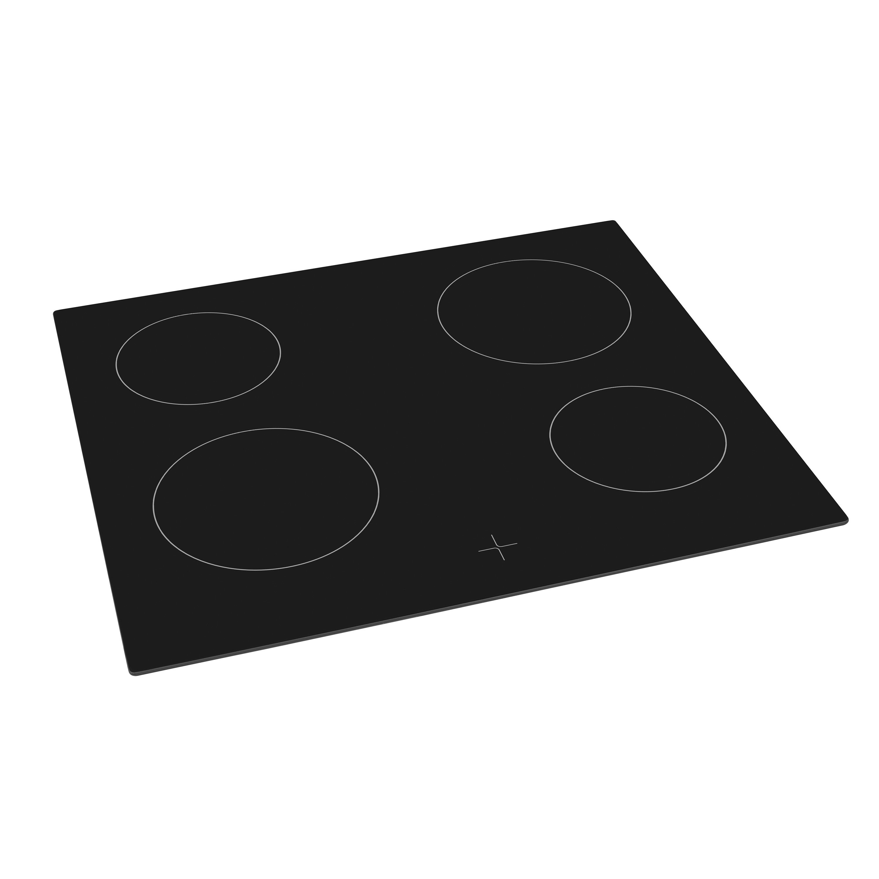 Telefunken Elektro-Herd-Set ECH65A-B, VapClean, Einbauherdset, 65 L, Backofen mit Grill & Umluft, Glaskeramik-Kochfeld
