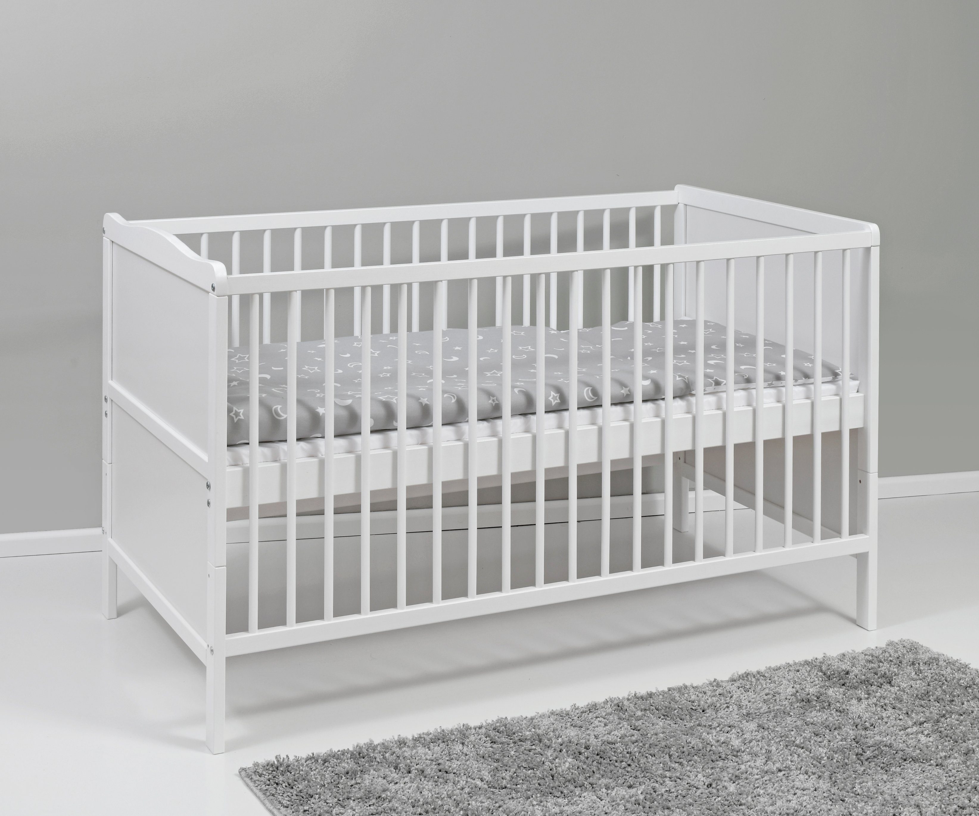 Lüttenhütt Babybett Lüttenhütt Joris, 70/140 cm, umbaubar zum Juniorbett