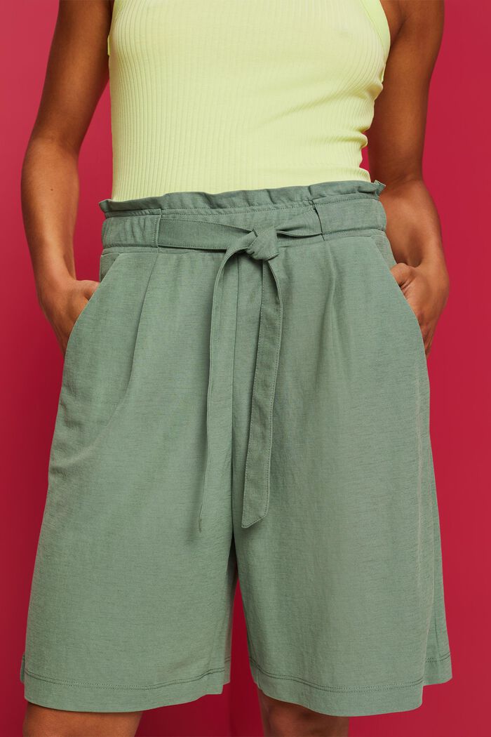 Pull-on Bermudashorts mit Bindegürtel