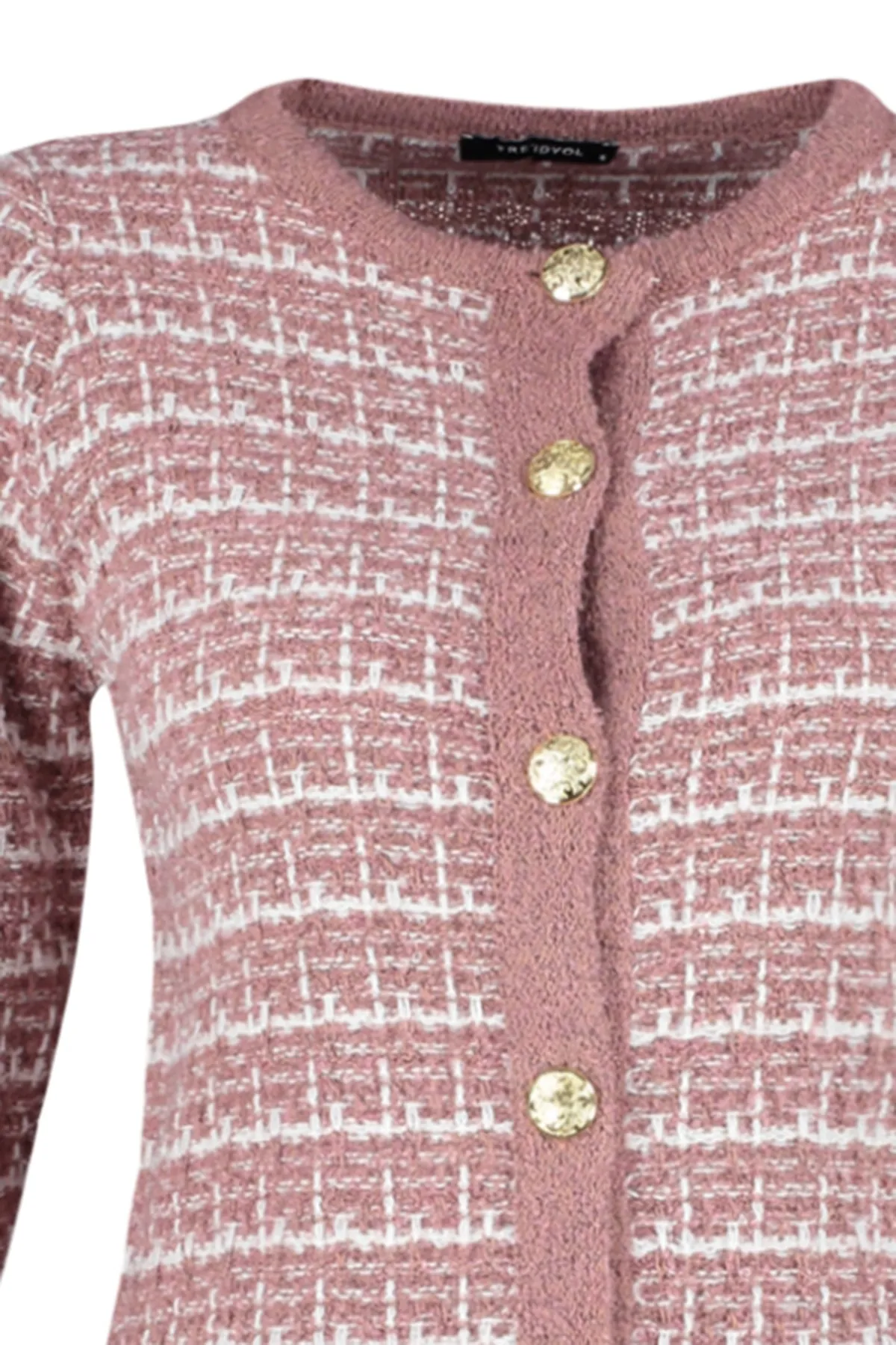 Trendyol Collection  Dried Rose Rundhals-Strickoberteil und -unterteil-Set TWOAW24AU00001