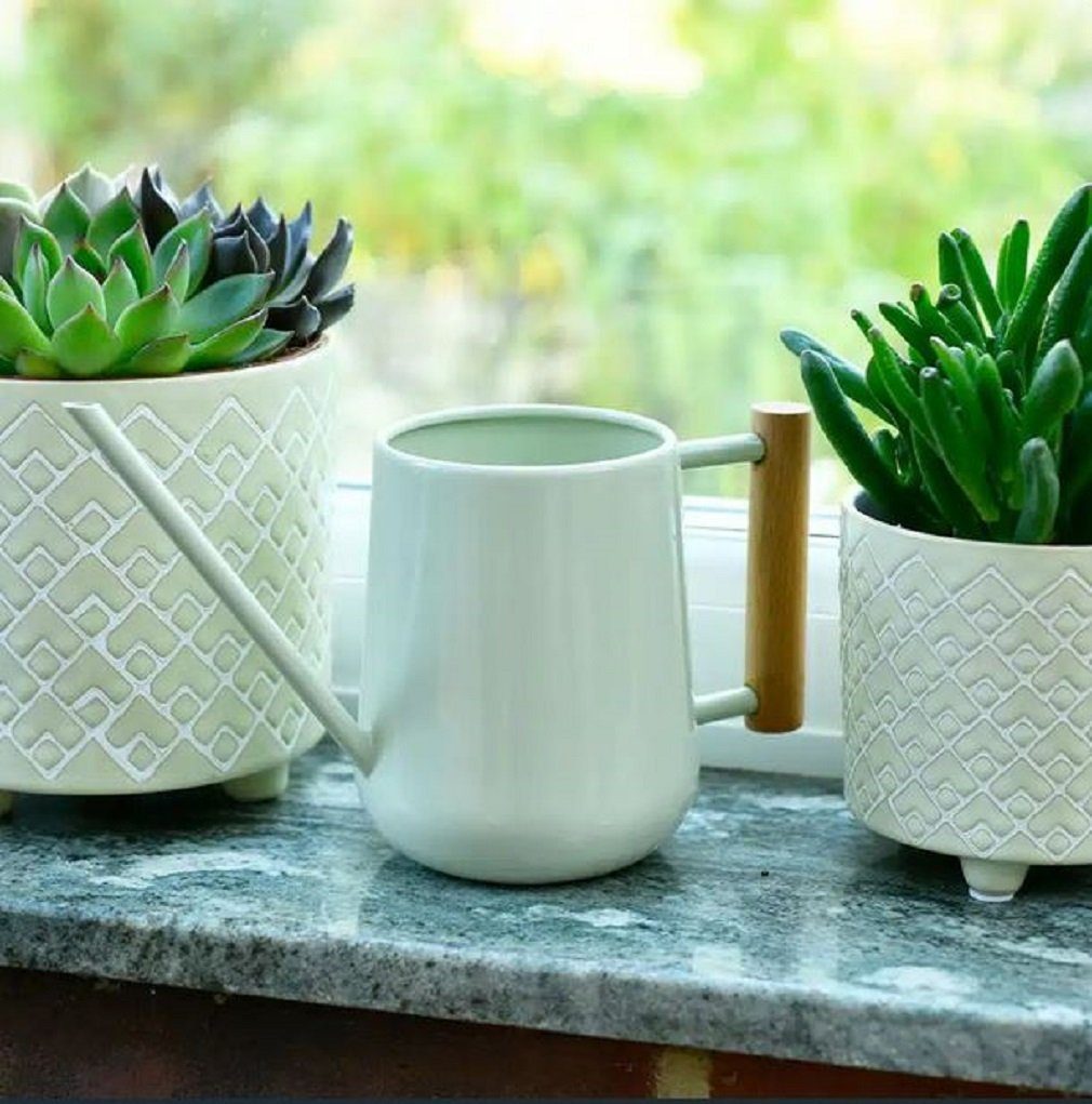 Burgon & Ball Gießkanne für Zimmerpflanzen pulverbeschichter Stahl 22,5×14,5×10 cm - Pale Jade (1-tlg)