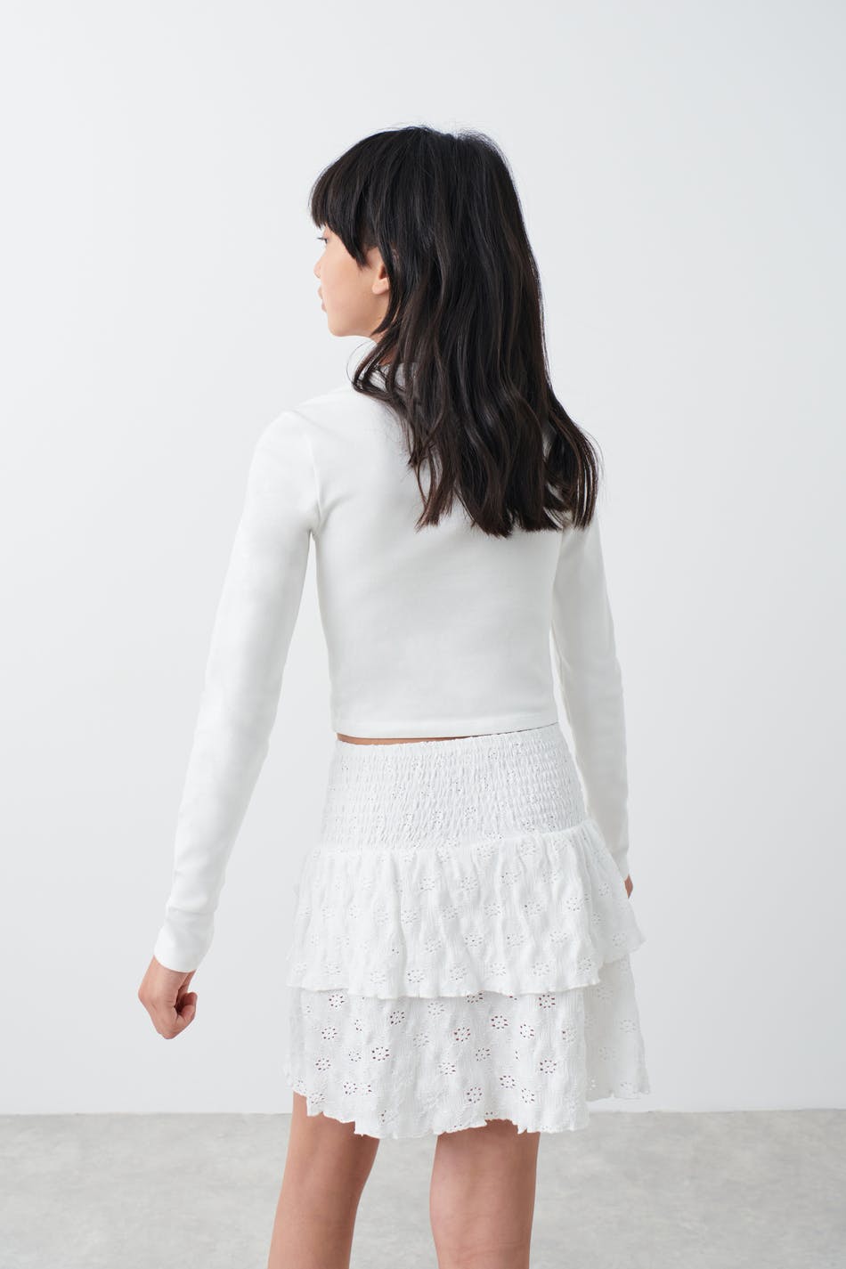 Y soft anglaise skirt