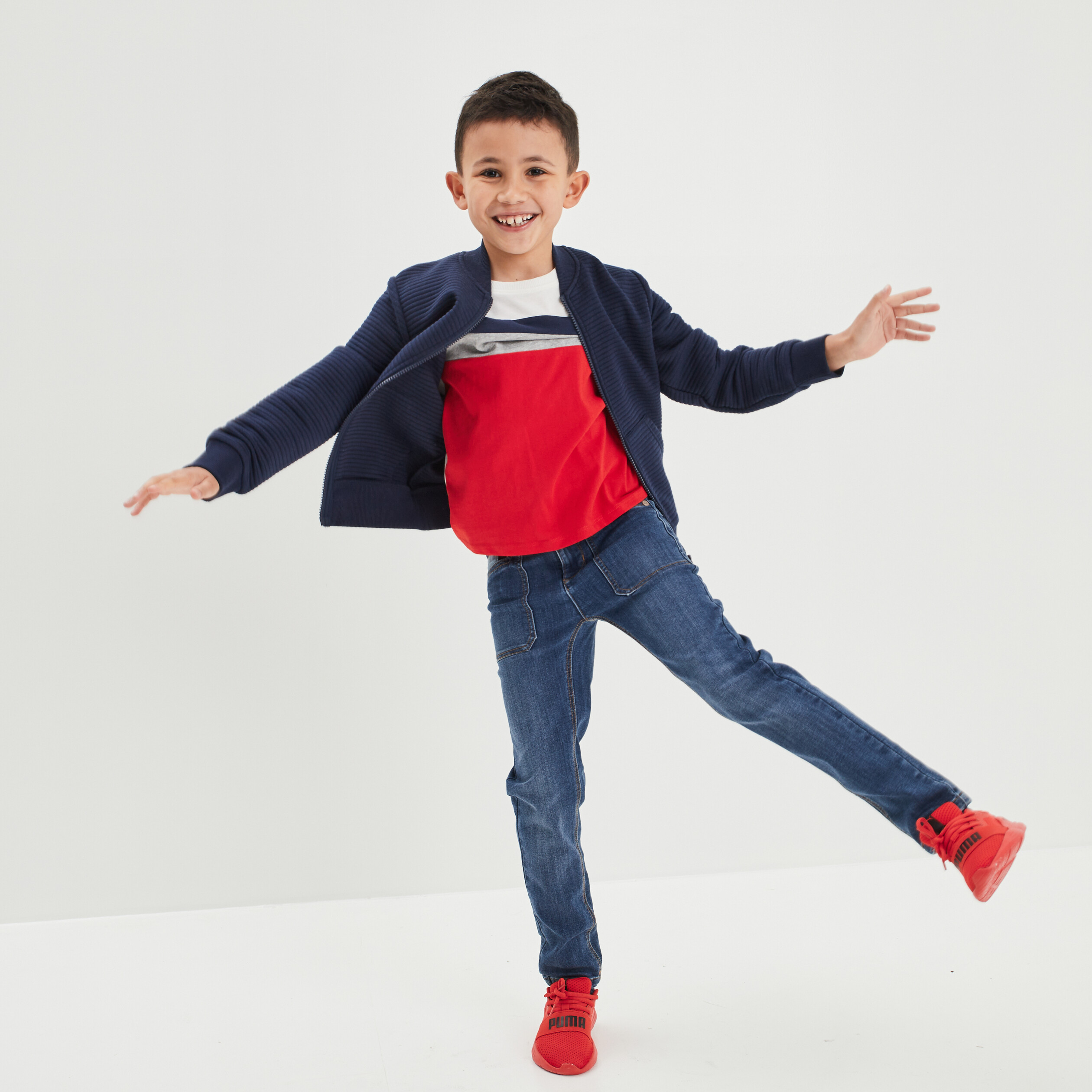 Jeans slim Creeks denim double stone garçon | La Halle